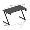 Dimenzije stola Huzaro Hero 2.5 crni – ploča 120x60 cm, debljina 1,8 cm, visina 75 cm