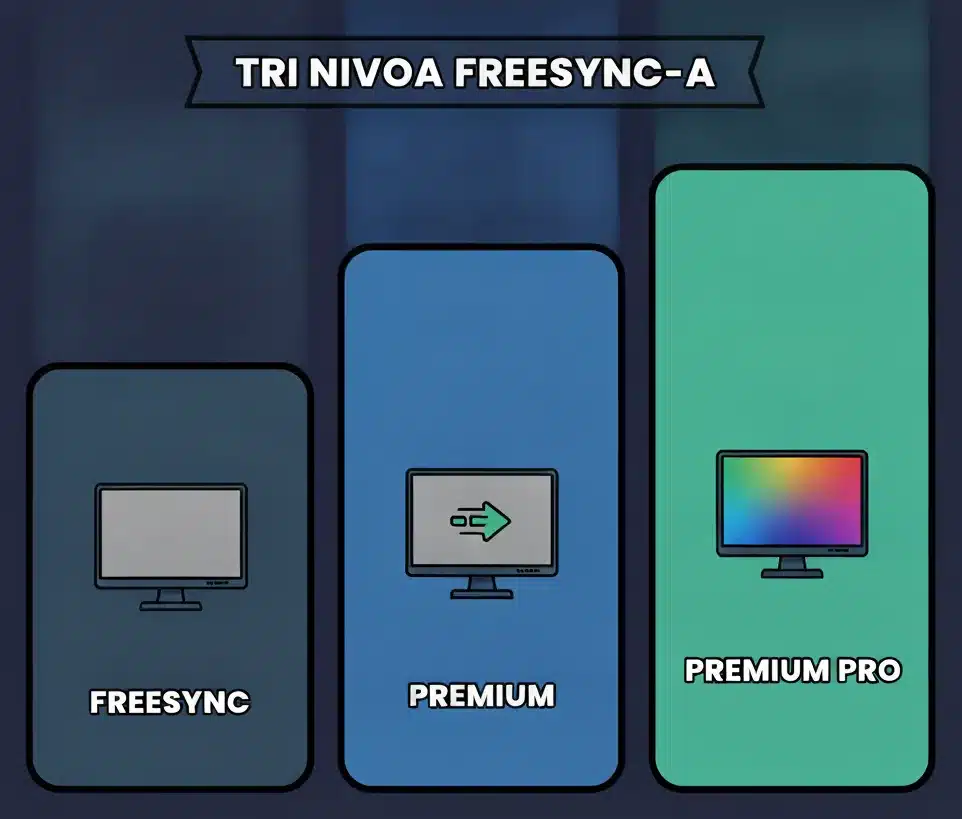 Tri nivoa FreeSync sertifikacije: FreeSync, FreeSync Premium i FreeSync Premium Pro