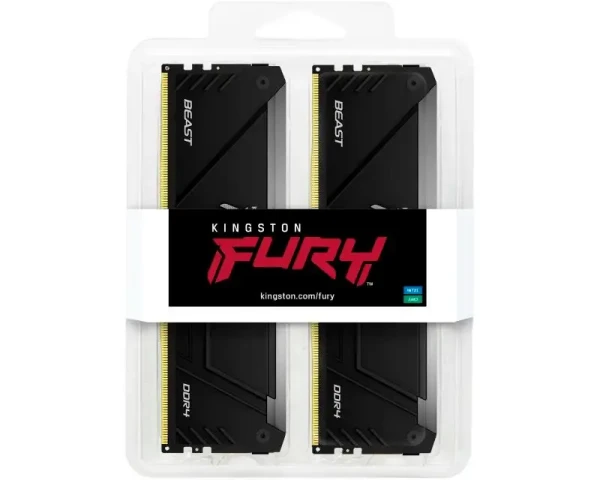 145838 Memorija DDR4 64GB(2x16GB) 3200MHz Kingston Beast RGB KF432C16BB2AK2/64 Fury