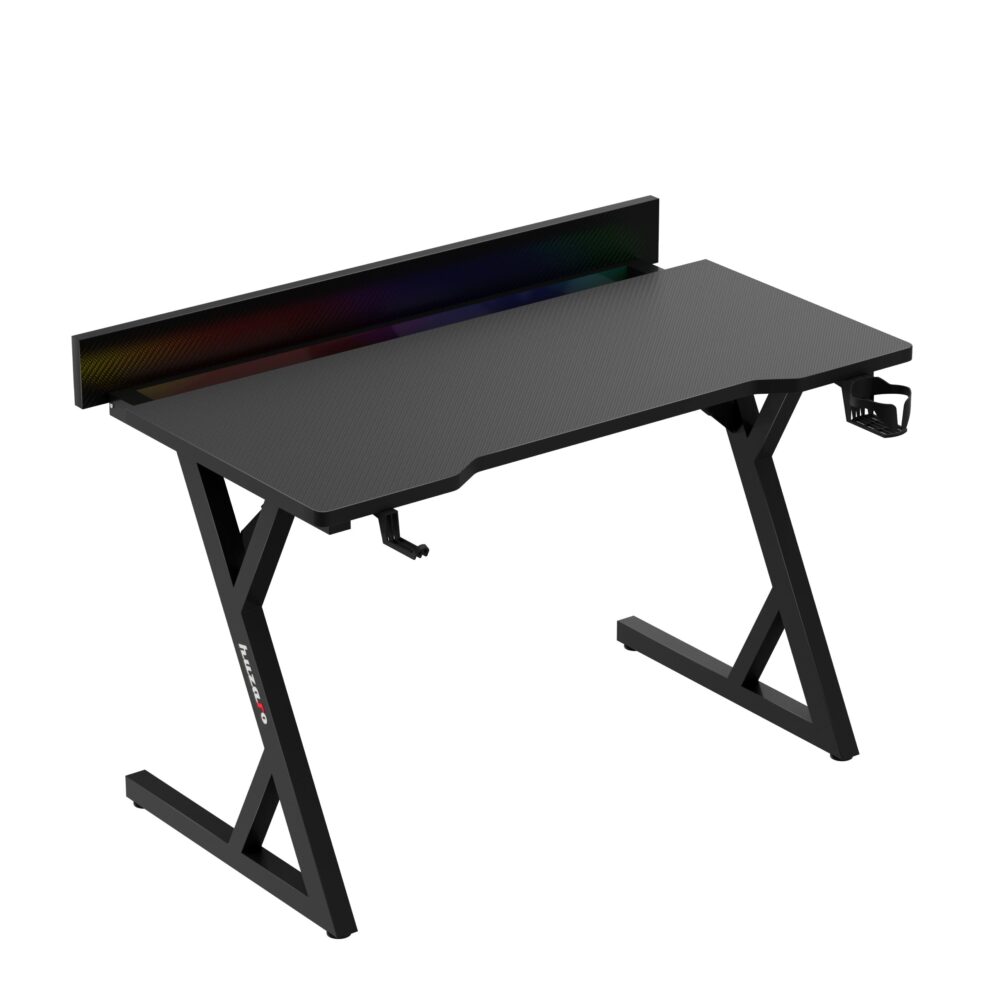 Huzaro Hero 2.4 RGB Black sa podignutim zadnjim RGB panelom i kanalom za kablove