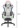 Dimenzije gejmerske stolice Oblivion Phantom RGB: širina sedišta 45 cm i ukupna visina 125 cm